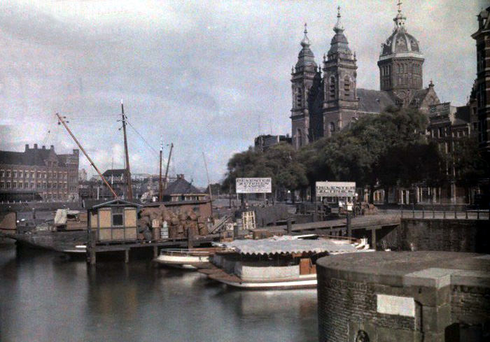 #2 Saint Nicholas Church on the waterfront in Amsterdam, 1930s.