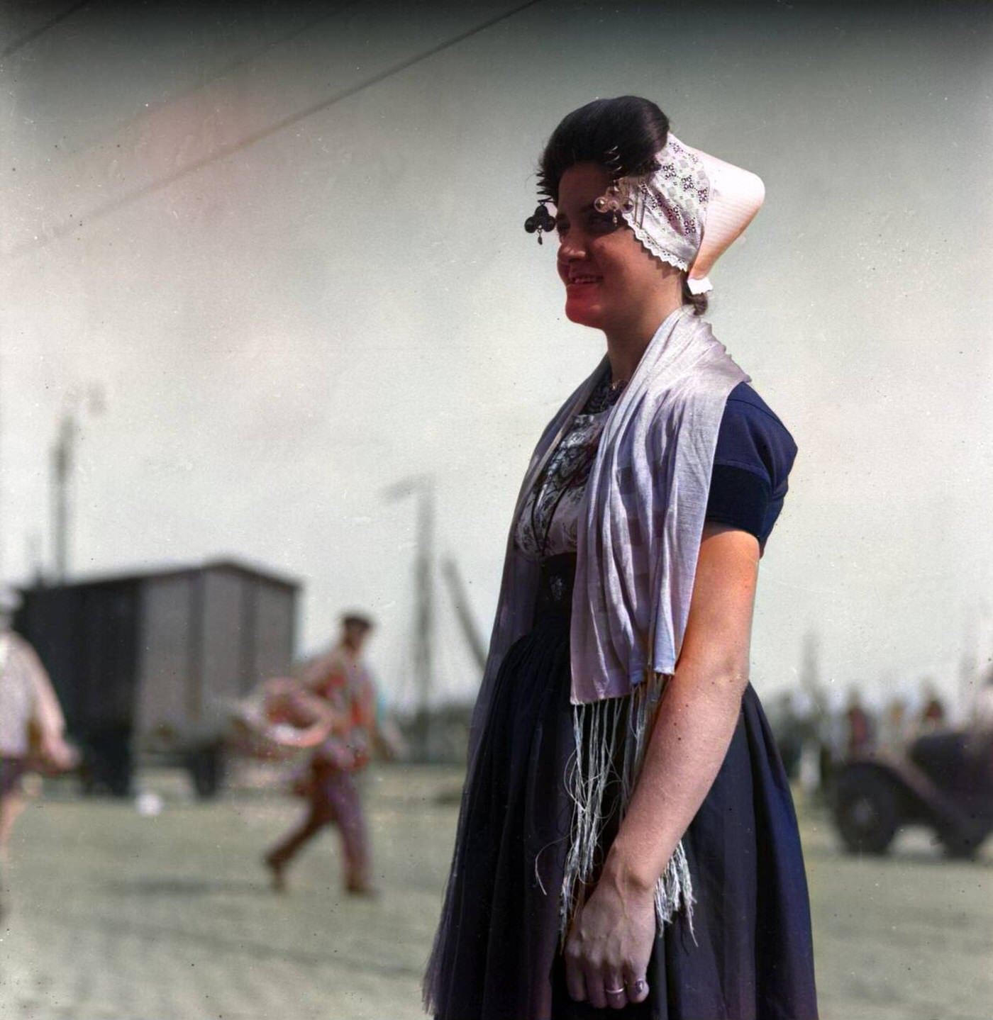 #53 A Dutch girl in traditional costume, 1930s.