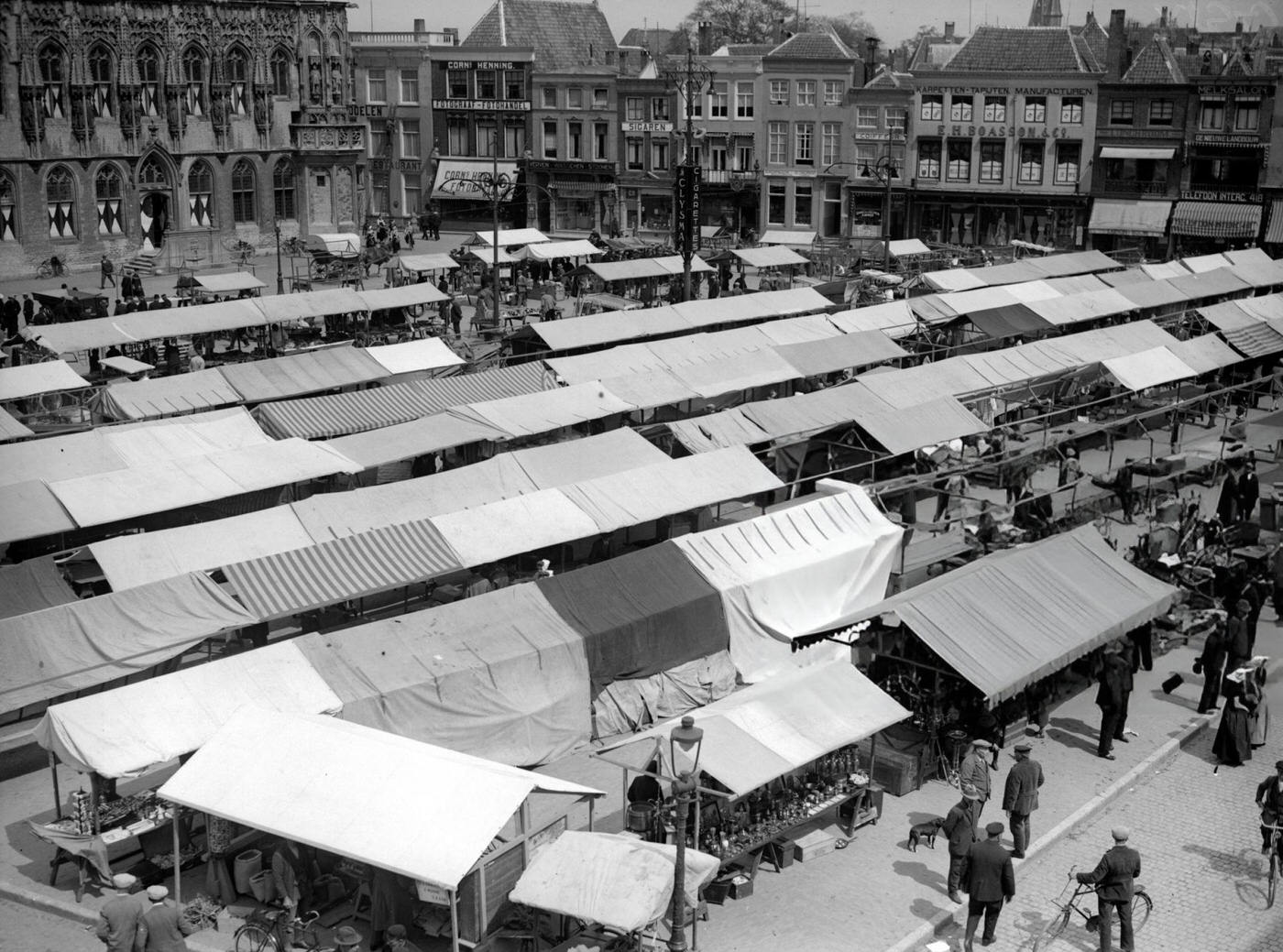 #78 The market place in Middelberg, Holland, 1930.