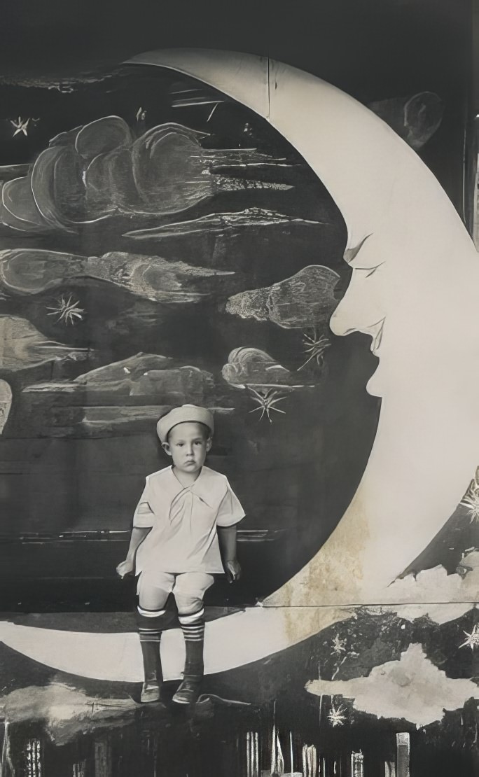 Before Space Travel: Studio Paper Moon Photographs from the Early 1900s Photography