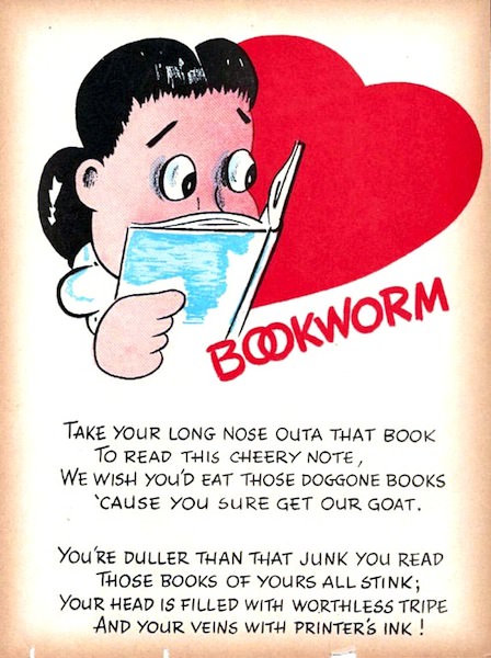 Awful Vintage Valentine’s Cards with Mean Messages and Cutting Humor Funny