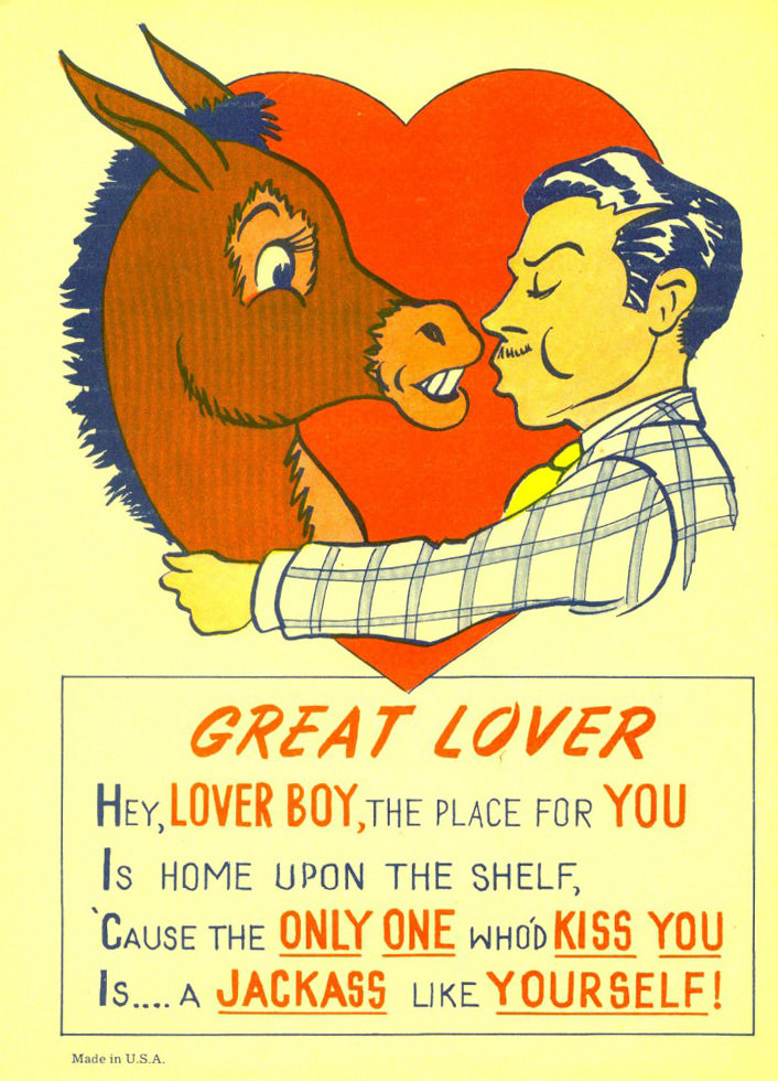 Awful Vintage Valentine’s Cards with Mean Messages and Cutting Humor Funny