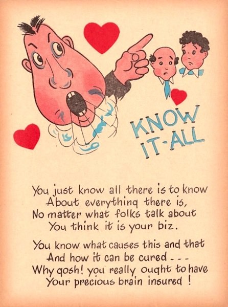 Awful Vintage Valentine’s Cards with Mean Messages and Cutting Humor Funny