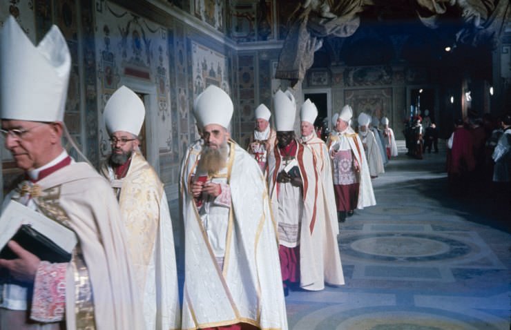 #13 Scene inside St. Peter’s Basilica during the Second Vatican Ecumenical Council, 1962