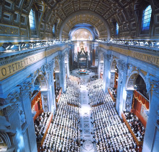#14 Scene inside St. Peter’s Basilica during the Second Vatican Ecumenical Council, 1962