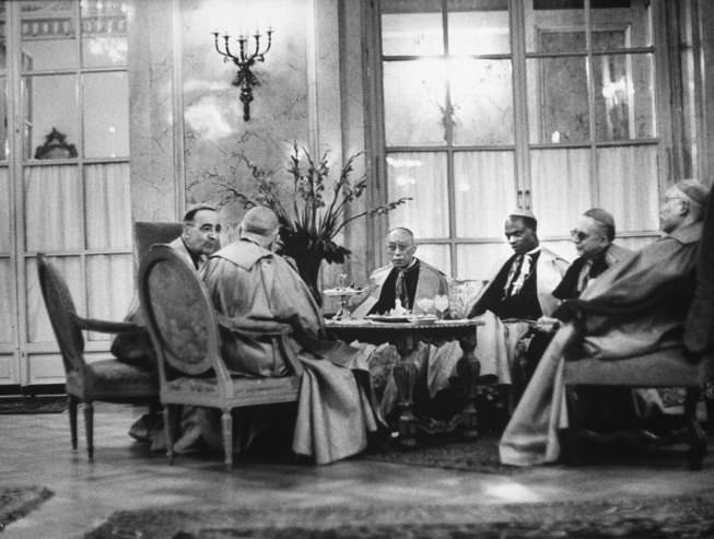#6 Cardinals at a party held by Chinese ambassador, Rome, 1962