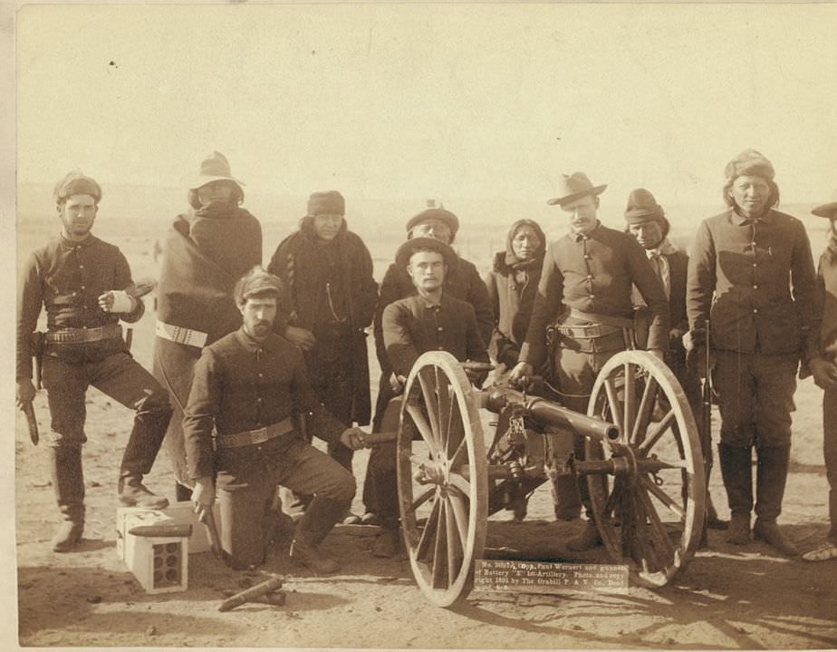 #96 Copr. Paul Weinert and gunners of Battery “E” 1st Artillery, 1891.