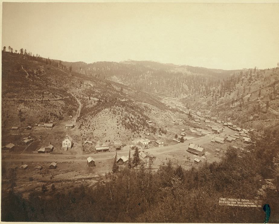 #113 Galena, South Dakota bird’s-eye view from southwest, 1890.