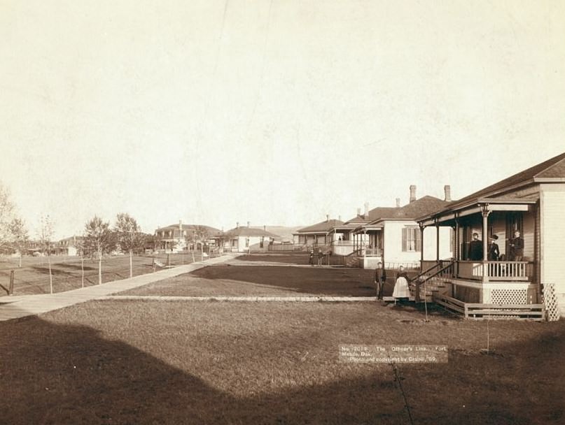 #134 The Officers’ Line, Fort Meade, Dakota, 1889.