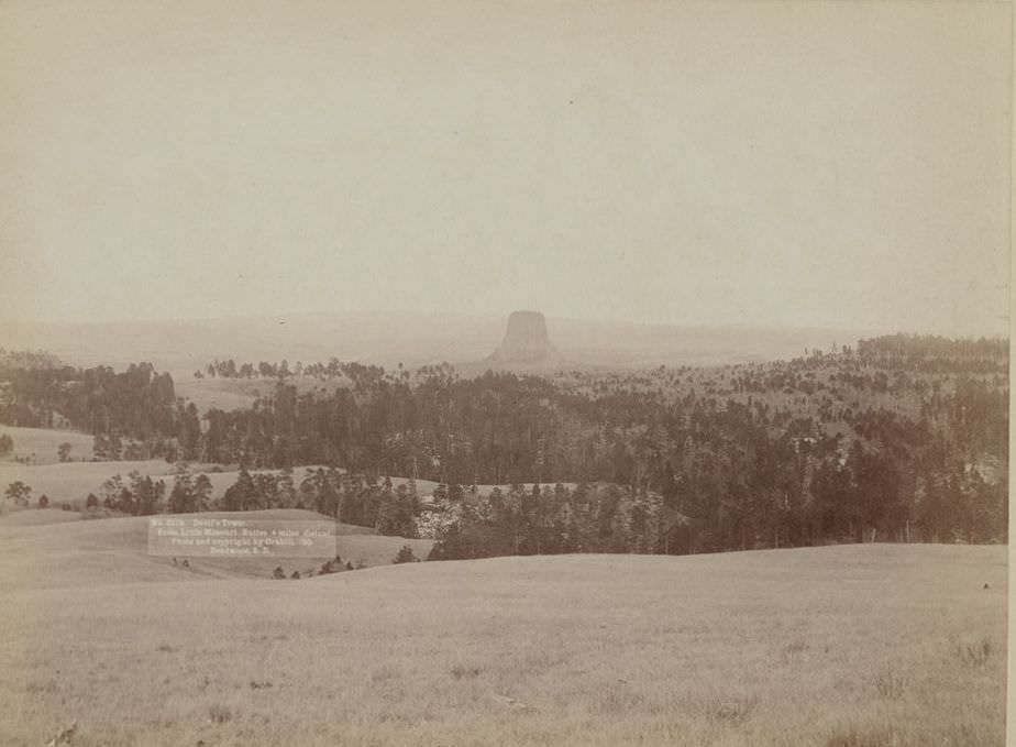 #36 Devil’s Tower from Little Missouri Buttes, 1890.