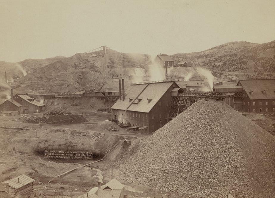 #43 Part of the great Homestake works, Lead City, Dakota, 1889.