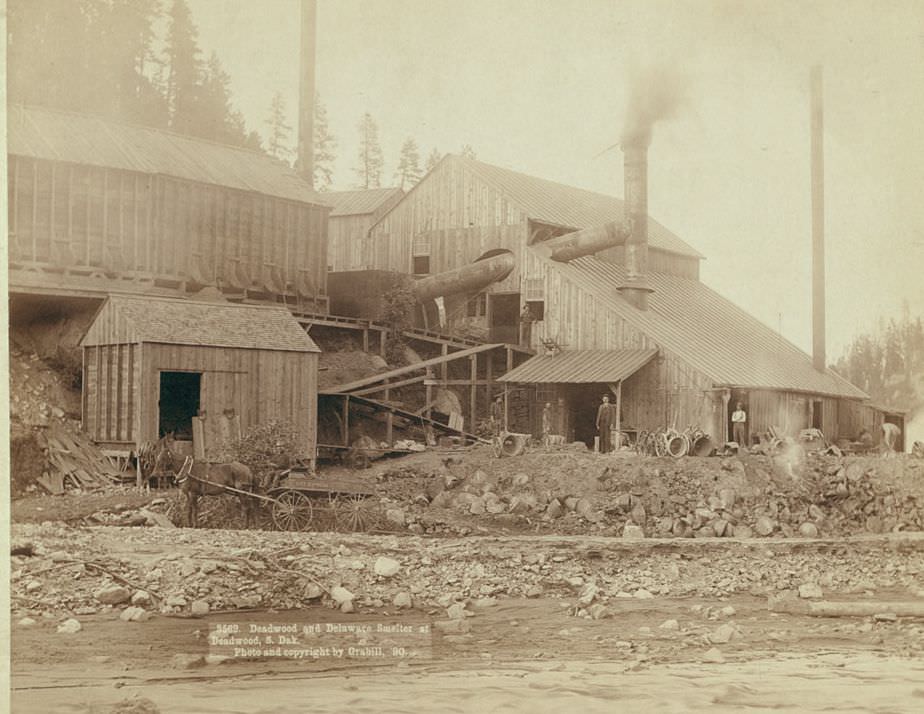 #45 Deadwood and Delaware Smelter at Deadwood, South Dakota, 1890.