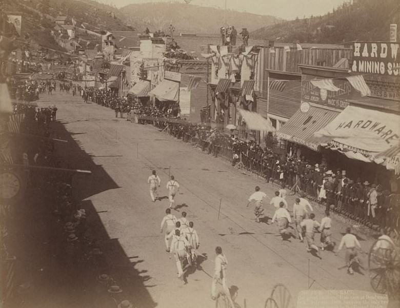 #48 The great Hub-and-Hub race at Deadwood, Dakota, 1888.