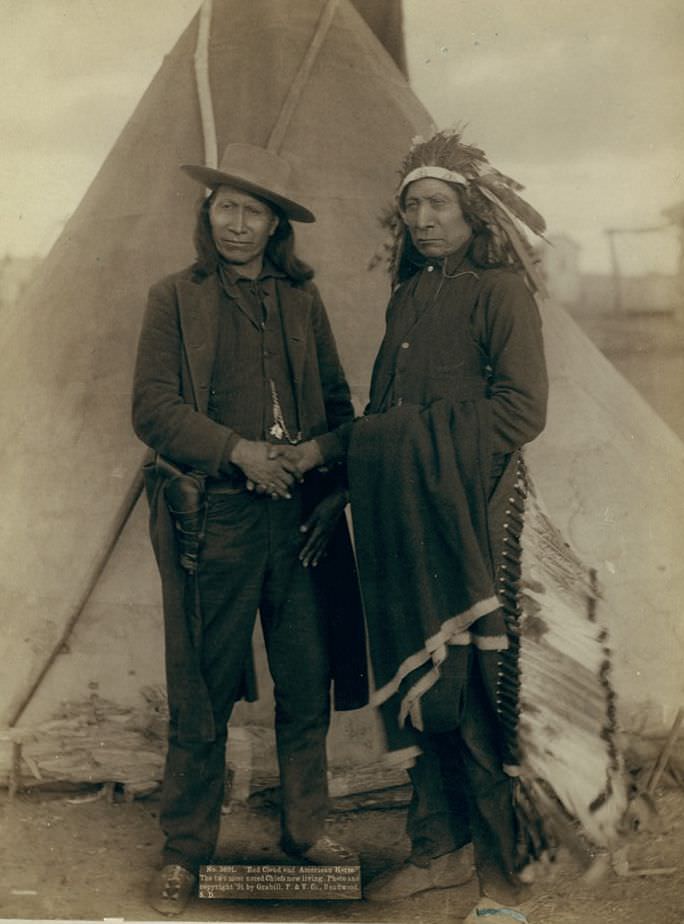 #71 Red Cloud and American Horse, two noted chiefs, 1891.