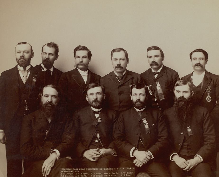 #73 Past Grand Masters of Dakota I.O.O. F. at Deadwood, South Dakota, 1890.