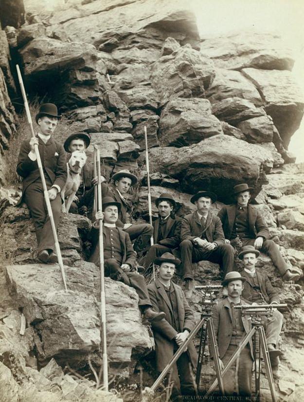 #75 Deadwood Central R.R. Engineer Corps, 1880s.