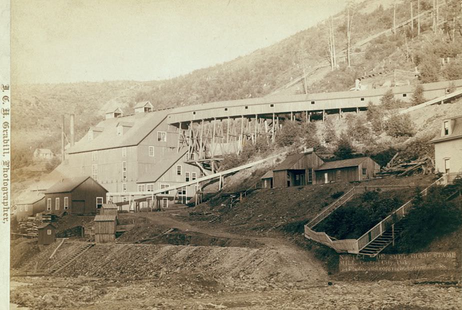 #11 De Smet Gold Stamp Mill, Central City, Dakota, 1888.