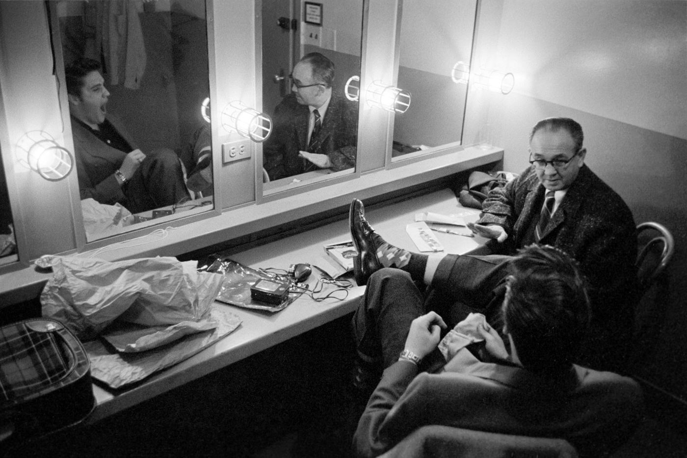 Backstage at the Dorsey Brothers ‘Stage Show’ rehearsal, 1956.