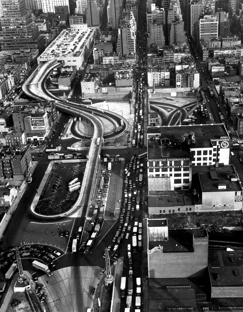 #3 Midtown Manhattan (with the entrance to a cross-river tunnel visible at lower left)