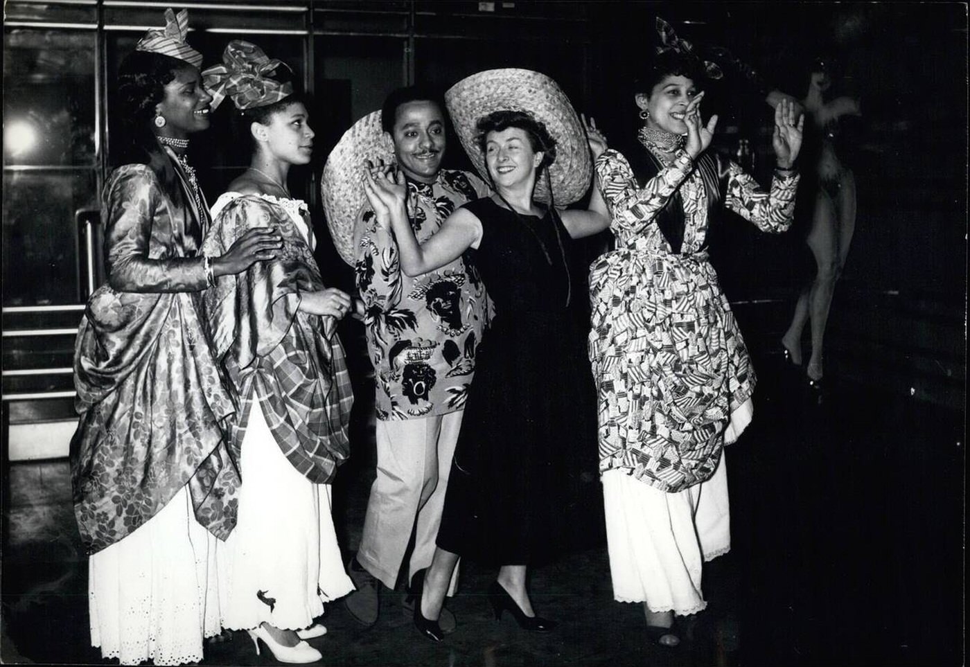 #44 Mick Micheyl leading the Calypso dance, 1957.