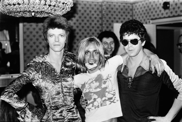 David Bowie (Ziggy Stardust), Iggy Pop &; Lou Reed, 1972.