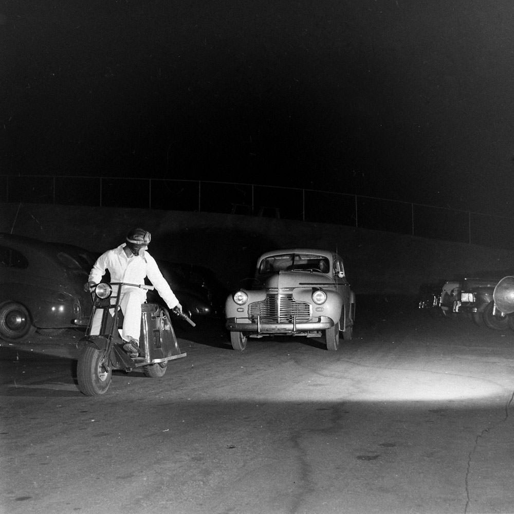 #4 Usher, drive-in theater, San Francisco, 1948