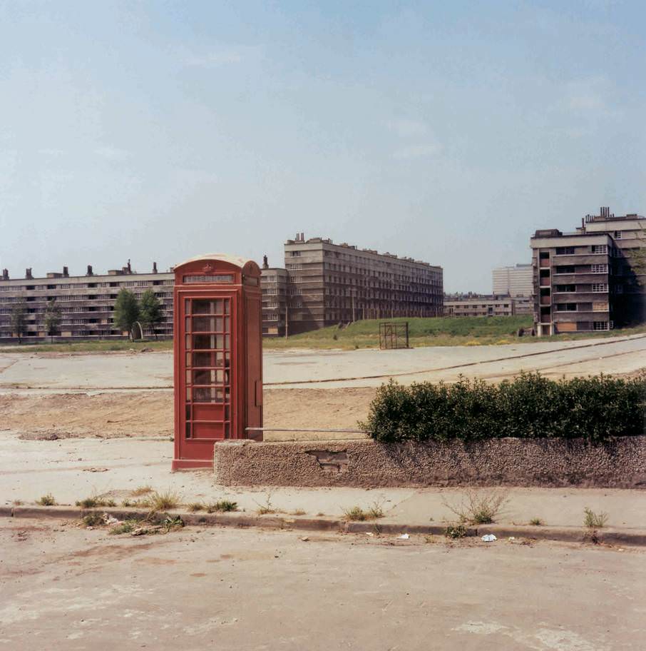#9 View to the West, Quarry Hill Flats, summer 1977. ‘The Kitson House telephone was the only one on the estate,’ says Mitchell.