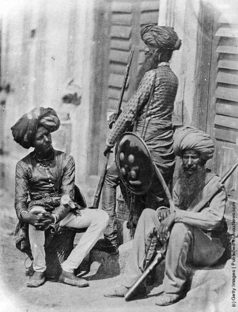 #1 Afghan Sikh officers of Hodson’s Horse, 1858.