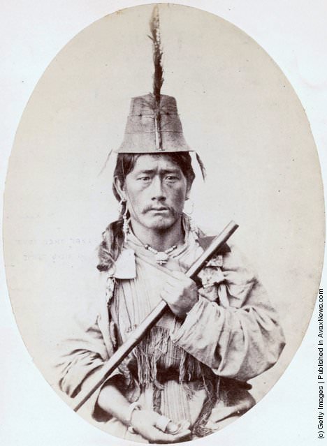 #19 A Lepcha man from Sikkim, India, 1868.