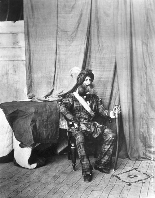 #4 Colonel Alexander Gardner, commander of the Maharajah’s troops in Kashmir, India, 1864.