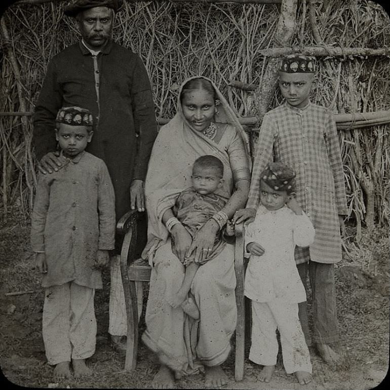 #41 Christian Family, India, 1890s.