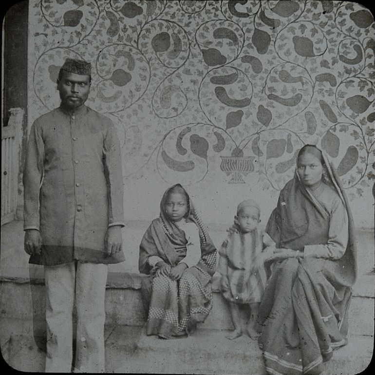 #42 Christian Family, India, 1890s.