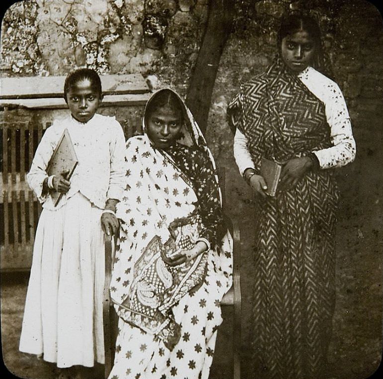 #43 Christian Girls, India, 1890s.