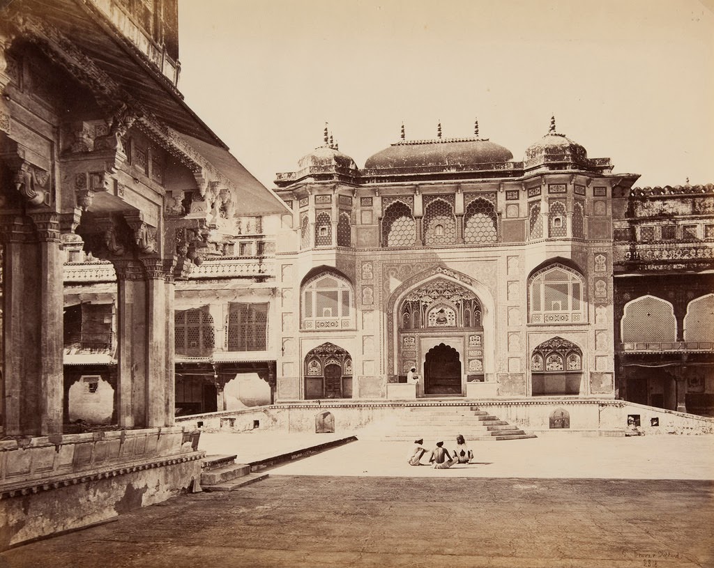 #73 Courtyard and Entrance to Fort Amber, 1870s.