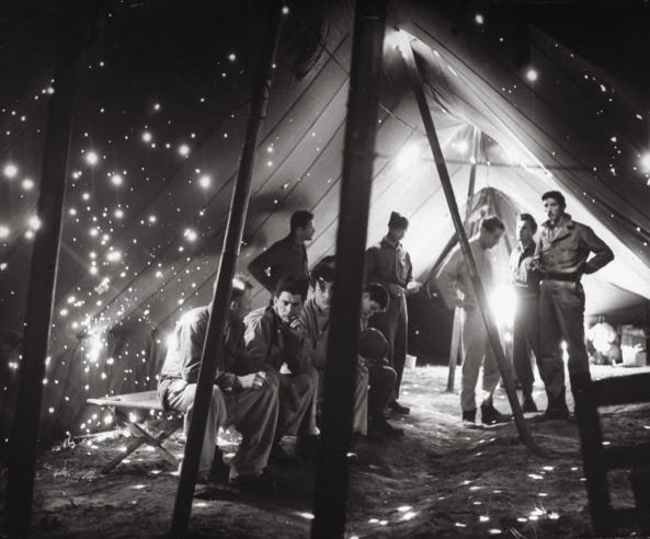 #25 A German shell hit a hospital ward tent at Anzio, 1944.