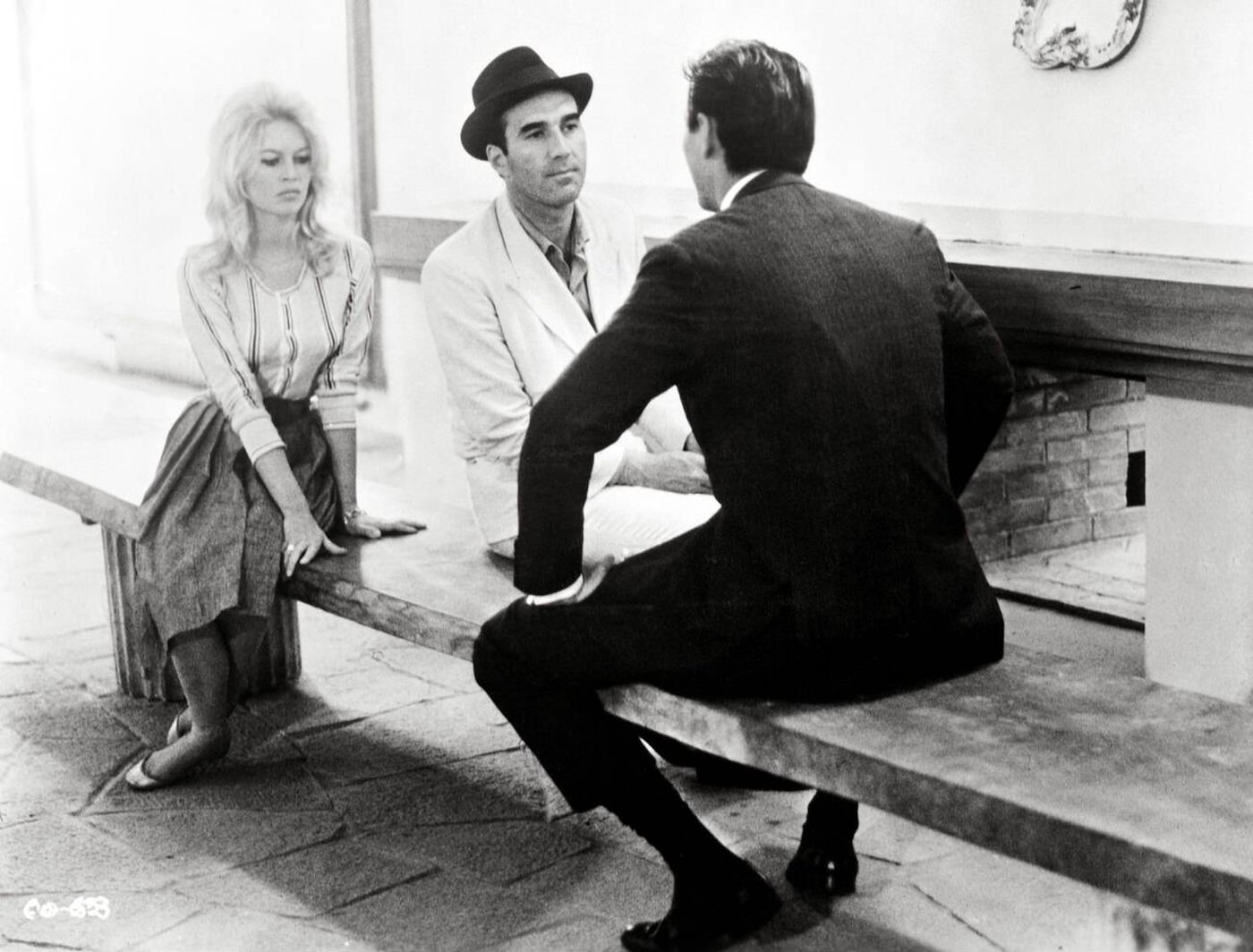 Michel Piccoli and Brigitte Bardot in Jean-Luc Godard’s ‘Contempt’, 1963.
