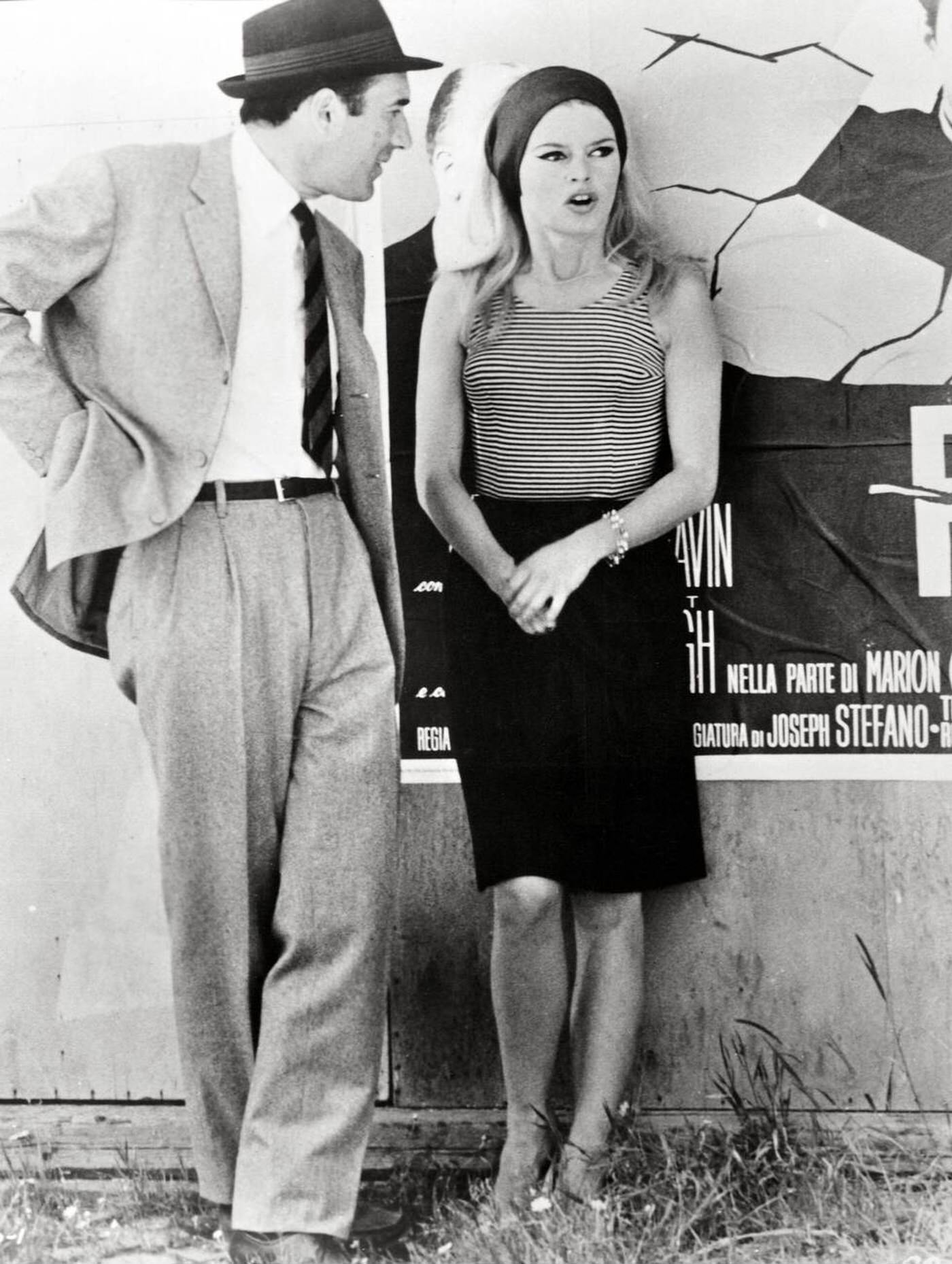 Michel Piccoli and Brigitte Bardot in Jean-Luc Godard’s ‘Contempt’, 1963.
