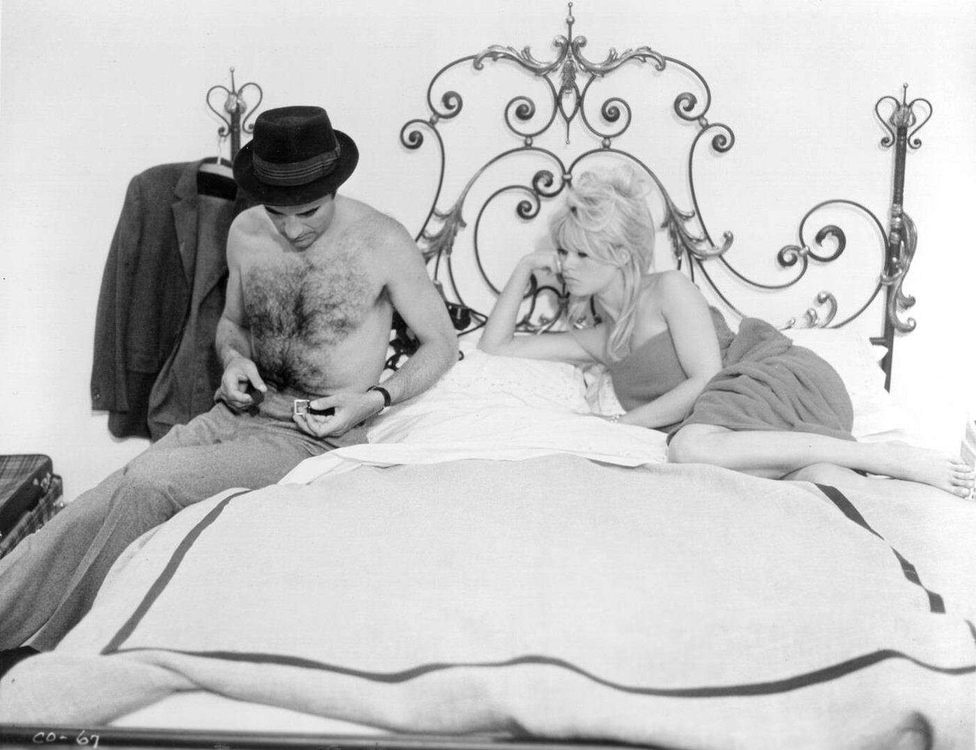 Michel Piccoli and Brigitte Bardot in Jean-Luc Godard’s ‘Contempt’, 1963.