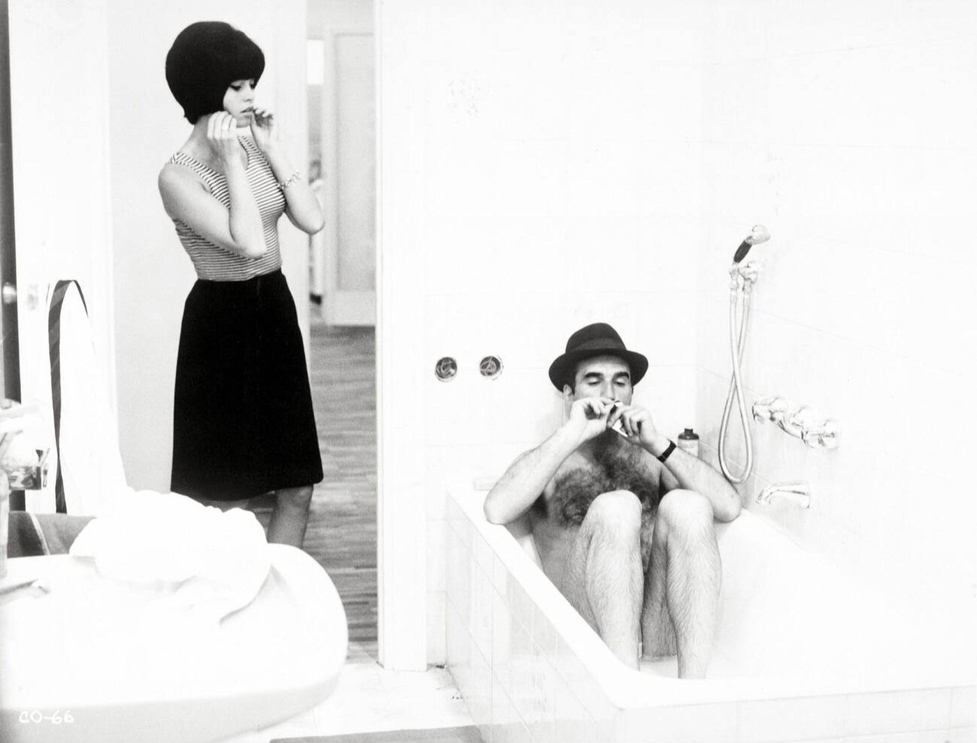 Michel Piccoli and Brigitte Bardot in Jean-Luc Godard’s ‘Contempt’, 1963.