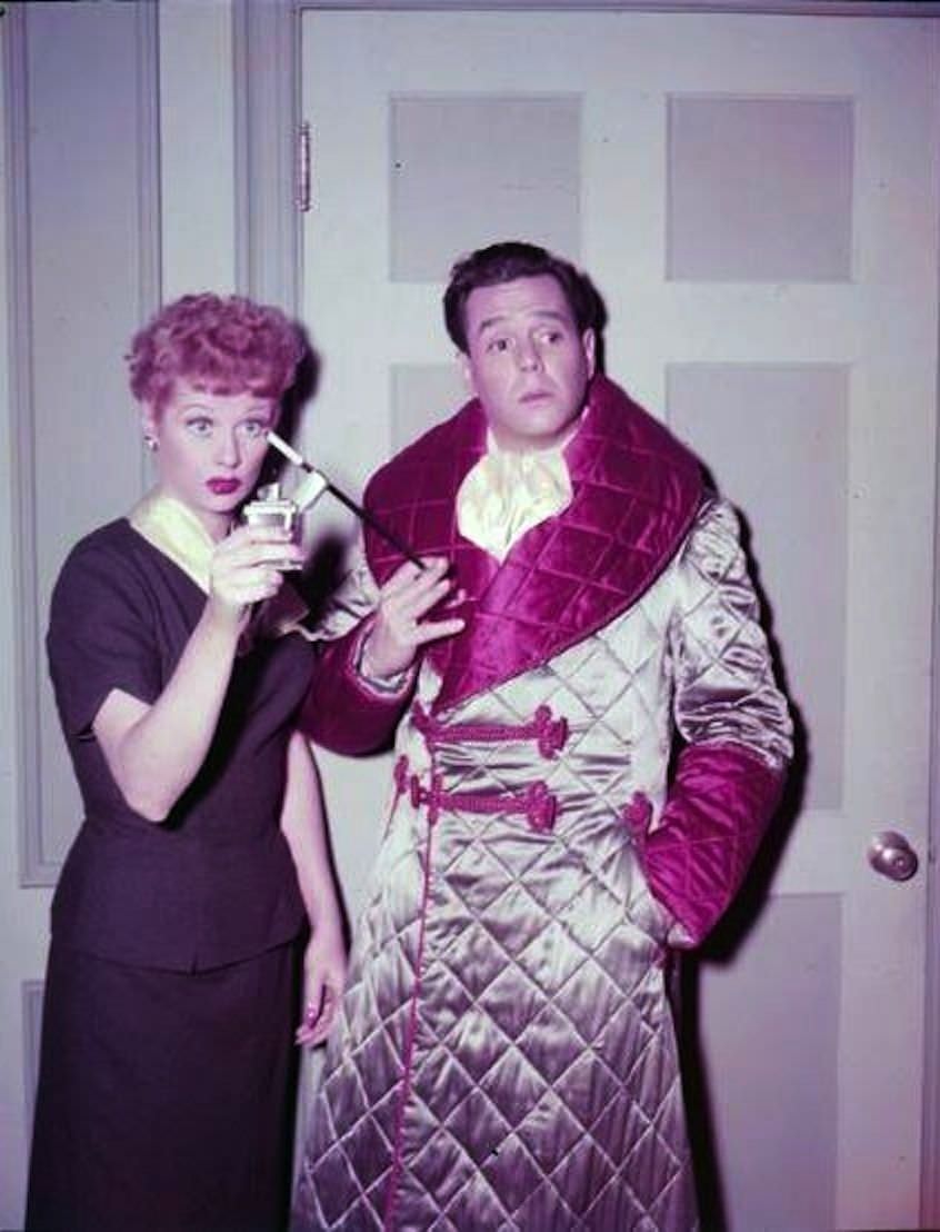 On the set of “Homecoming,” ‘ I Love Lucy’ , 1955.
