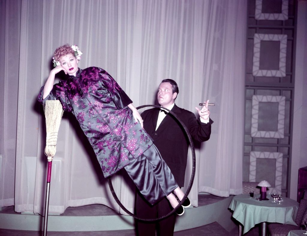 Lucille Ball and Orson Welles in “Lucy Meets Orson Welles,” ‘ I Love Lucy’ , 1956.