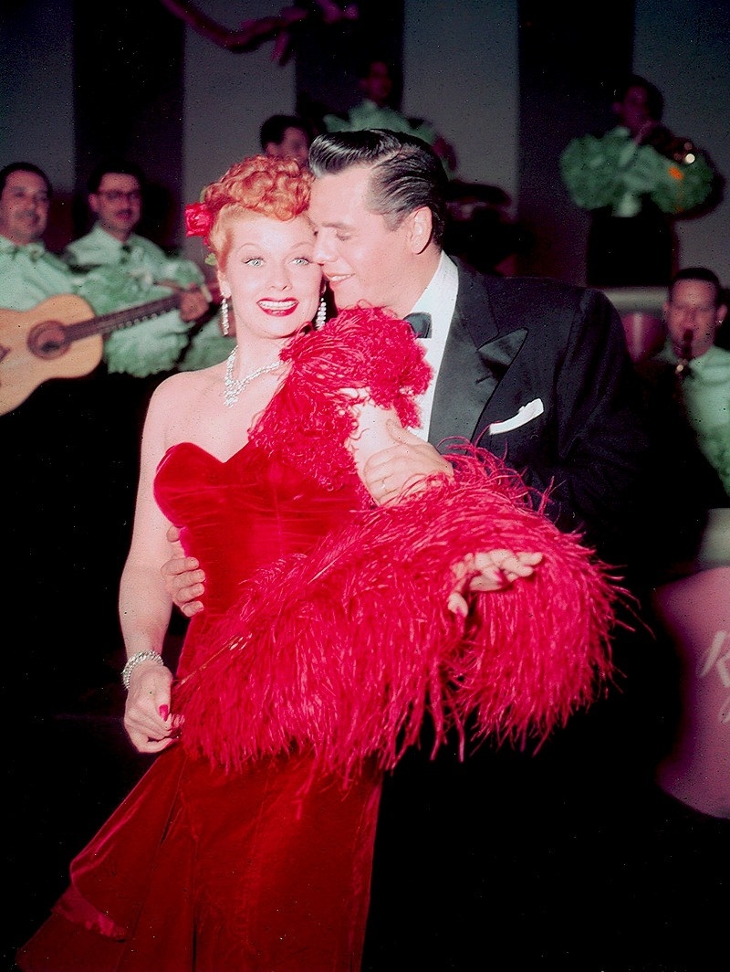On the set of the “Cuban Pals” episode of ‘ I Love Lucy’ , 1952.