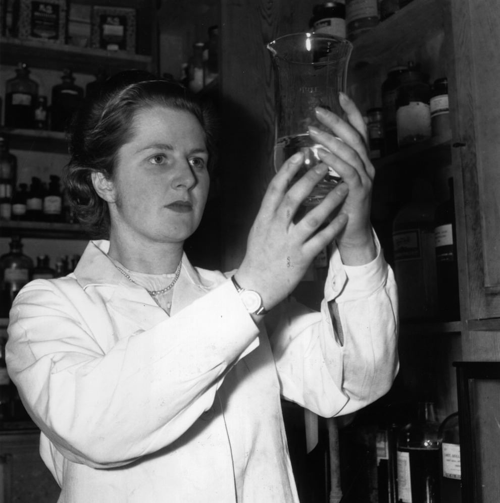 #2 Aged 24. While campaigning as the youngest and only female candidate for the Tory seat in Dartford, Kent, Margaret Roberts worked as a research chemist.