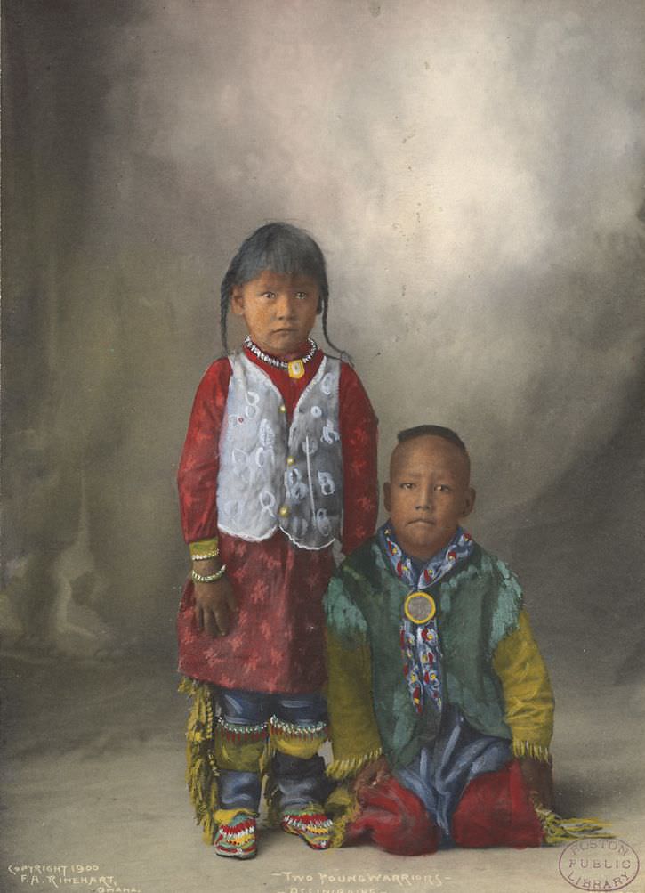 #88 Two Young Warriors, Assiniboine.