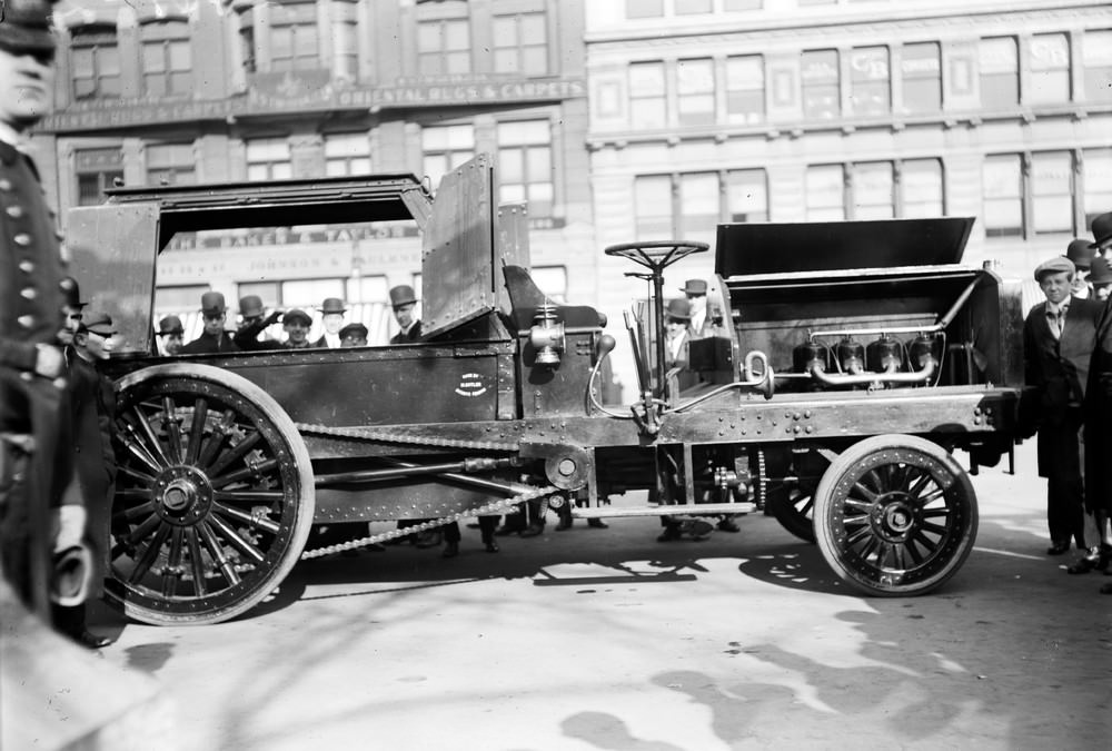 #17 Street cleaning vehicle by Magnus Butler, New York City, 1910s.