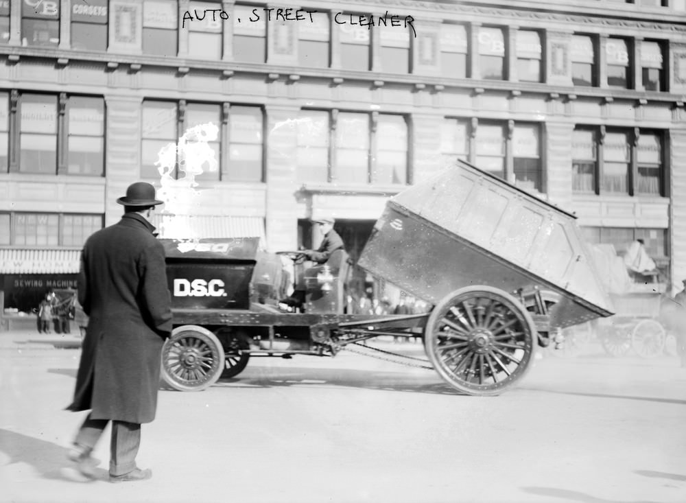#19 Street cleaning vehicle by Magnus Butler, New York City, 1910s.