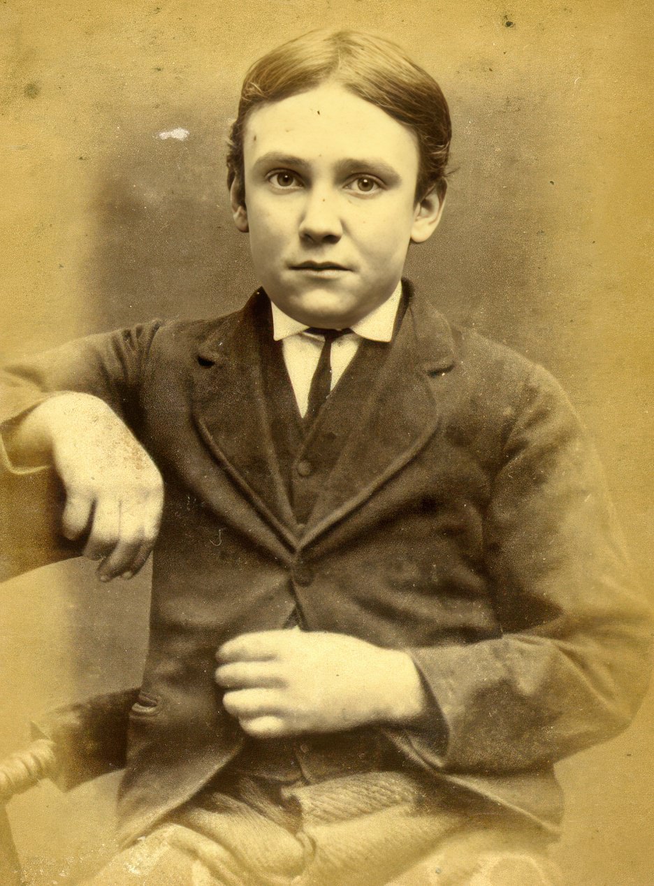 #14 Michael Clement Fisher was 13 when he and an accomplice were both charged with breaking into houses. They were sentenced to two months in prison.