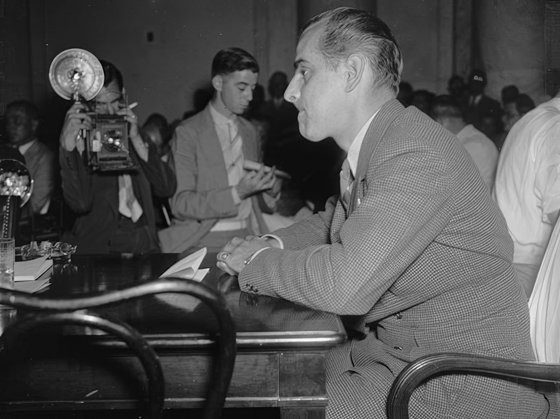 #19 This image appears that back in 1937 it was perfectly normal to snap news photos at the US Senate while holding a cigarette between your fingers.