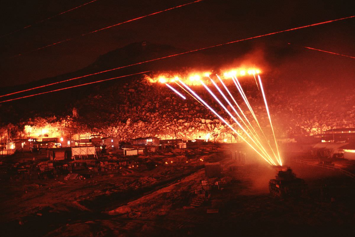 #4 The M42 sprays the hillside with .50-caliber high explosive machine gun fire.