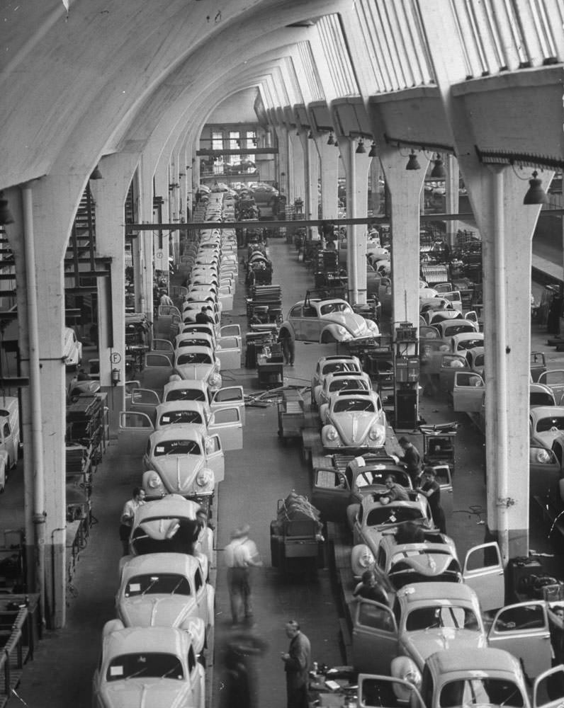A Look Inside the Volkswagen’s Main Plant in Wolfsburg, Germany in 1951 Vehicles &; Transportation